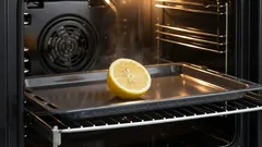 Why should you put half a lemon in the oven, and what is its true purpose?