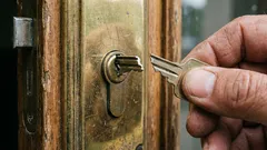 The key broke right in the lock: Don't call a locksmith! You can get it yourself