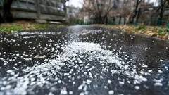 Instead of salt, sprinkle it on the sidewalk. It dissolves all ice.