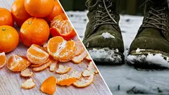 Why put tangerine skins in your shoes? They'll help with one nasty problem